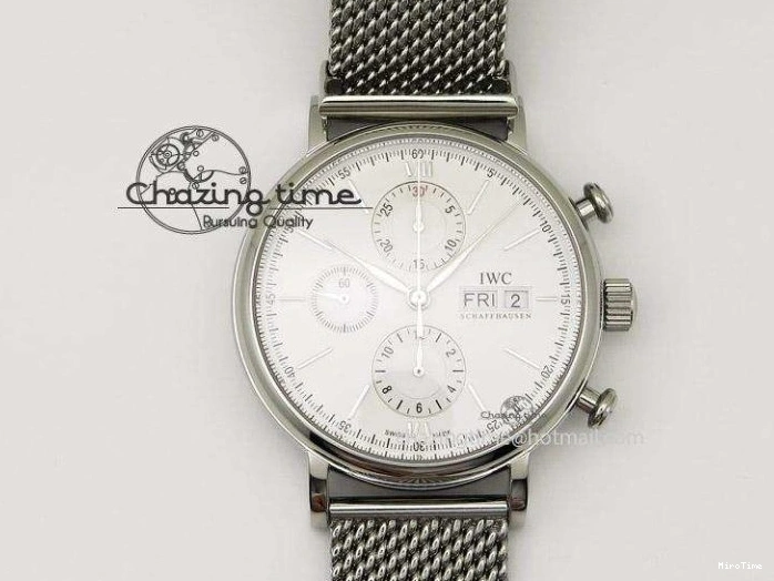 MIROTIME 0504 Pilot Chrono SS 3878 Gray Dial on Brown Leather Strap A Resilient 7395